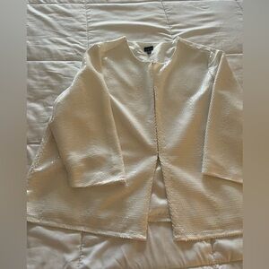 XL Vintage White Sequin Women's Jacket
